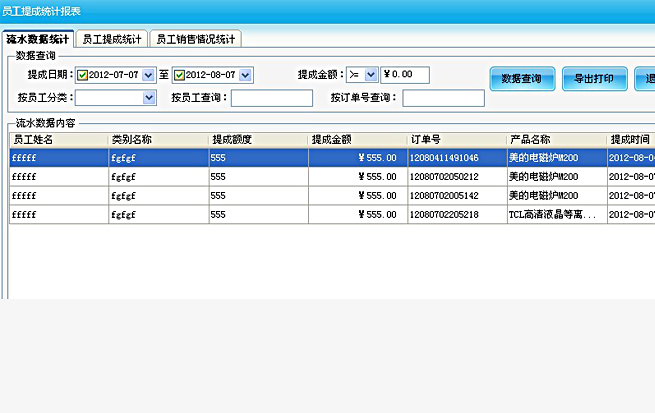 員工銷售數(shù)據(jù)統(tǒng)計