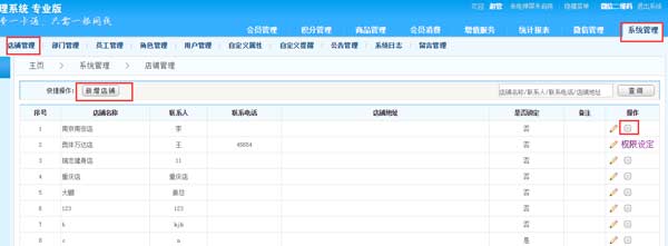  連鎖會員管理系統怎樣設置店鋪間的數據共享